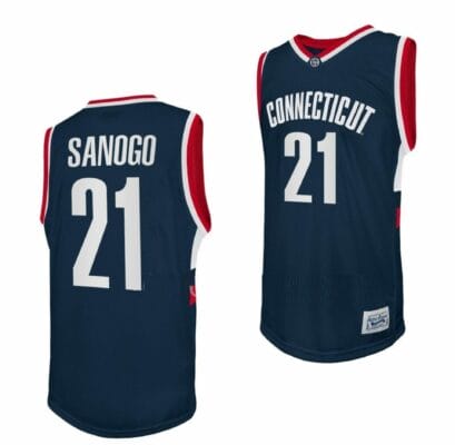 Adama Sanogo Jersey UConn Huskies College Basketball Navy Retro #21