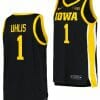 Ahron Uhlis Jersey Iowa Hawkeyes College Basketball Black #1