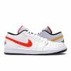 Air Jordan 1 Low White Multi Color Red Yellow
