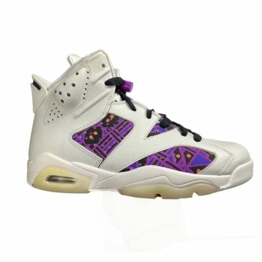 Air Jordan 6 Quai 54 Beige Purple Plaid