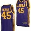 Alexis Morris Jersey LSU Tigers College Basketball Purple #45 5 Alexis Morris Jersey LSU Tigers College Basketball Purple #45