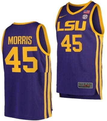 Alexis Morris Jersey LSU Tigers College Basketball Purple #45 8 Alexis Morris Jersey LSU Tigers College Basketball Purple #45
