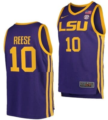 Angel Reese Jersey LSU Tigers College Basketball Purple #10 8 Angel Reese Jersey LSU Tigers College Basketball Purple #10