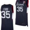 Azzi Fudd Jersey UConn Huskies College Basketball Navy Replica #35