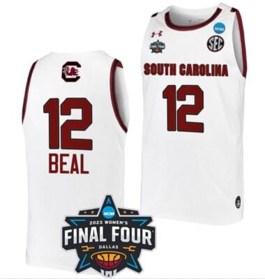 Brea Beal Jersey South Carolina Gamecocks College Basketball 2023 NCAA Final Four Garnet White #12 6 Brea Beal Jersey South Carolina Gamecocks College Basketball 2023 NCAA Final Four Garnet White #12
