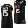 Norchad Omier Jersey Miami Hurricanes College Basketball Swingman Black #15