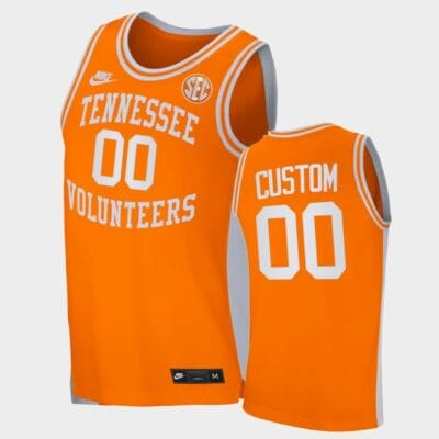 Custom Tennessee Vols Jersey Name and Number College Basketball Orange Retro