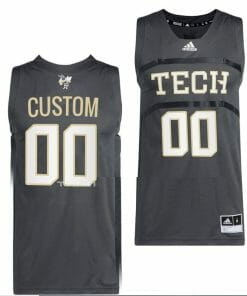 Custom Georgia Tech Yellow Jackets Jersey Name and Number College Basketball Grey Swingman