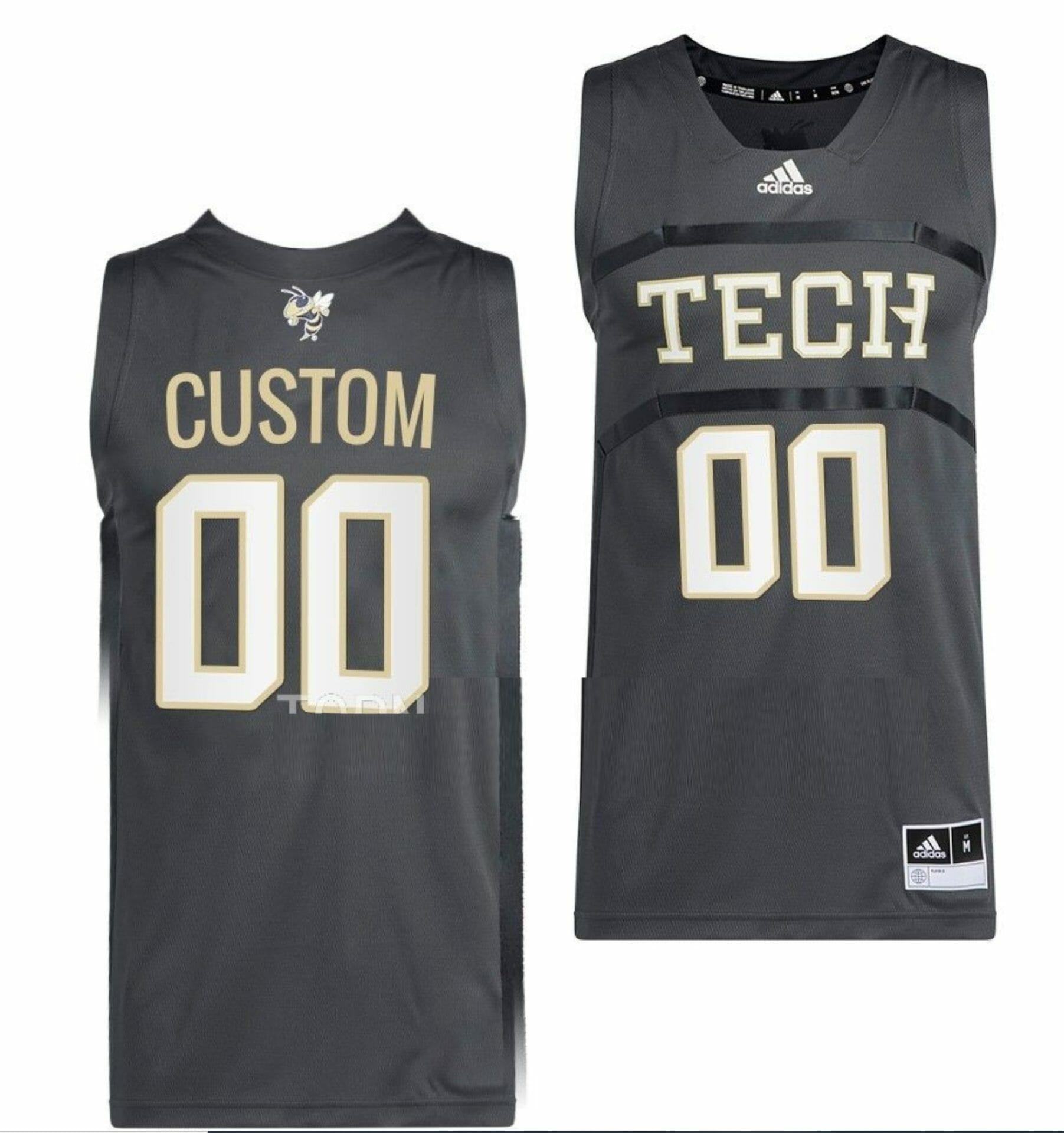 Custom Georgia Tech Yellow Jackets Jersey Name and Number College Basketball Grey Swingman 1 Custom Georgia Tech Yellow Jackets Jersey Name and Number College Basketball Grey Swingman