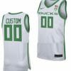 Custom Oregon Ducks Jersey Name and Number College Basketball White Replica