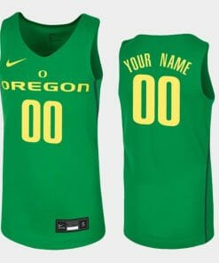 Custom Oregon Ducks Jersey Name and Number College Basketball Kelly Green