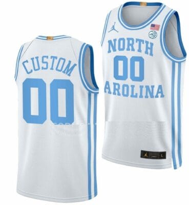 Custom North Carolina Jersey Name and Number College Basketball White Throwback