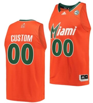 Custom Miami Hurricanes Jersey Name And Number College Basketball Reverse Retro Orange 6 Custom Miami Hurricanes Jersey Name And Number College Basketball Reverse Retro Orange