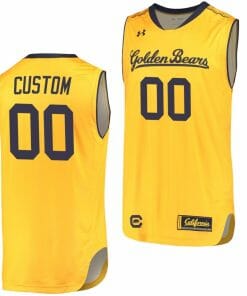 Custom California Golden Bears Jersey Name and Number College Basketball Gold