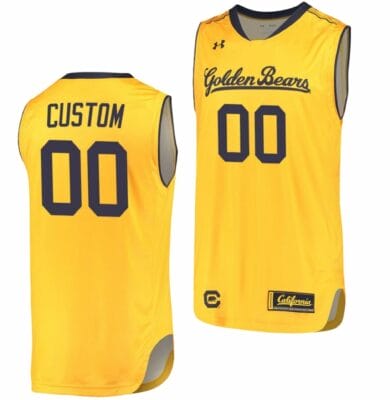 Custom California Golden Bears Jersey Name and Number College Basketball Gold 6 Custom California Golden Bears Jersey Name and Number College Basketball Gold
