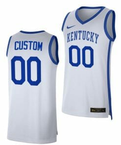 Custom Kentucky Wildcats Jersey Name and Number College Basketball 2022-23 White