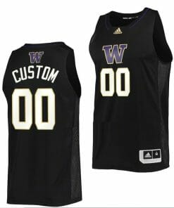 Custom Washington Huskies Jersey Name and Number College Basketball Black