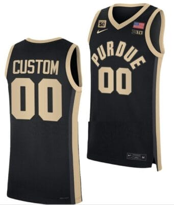 Custom Purdue Boilermakers Jersey College Basketball Black Replica 6 Custom Purdue Boilermakers Jersey College Basketball Black Replica