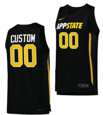 Custom Appalachian State Mountaineers Jersey Name And Number College Basketball Black 6 Custom Appalachian State Mountaineers Jersey Name And Number College Basketball Black