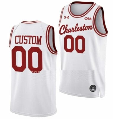 Custom Charleston Cougars Jersey Name and Number College Basketball Throwback White 6 Custom Charleston Cougars Jersey Name and Number College Basketball Throwback White