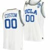 Custom UCLA Bruins Jersey Name and Number College Basketball 2021 March Madness PAC12 White Stand Together Honor John R. Wooden