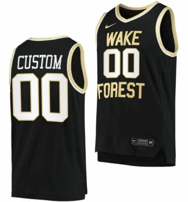 Custom Wake Forest Demon Deacons Jersey Name and Number College Basketball Black