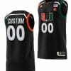 Custom Miami Hurricanes Jersey Name and Number College Basketball Black Replica 2 Custom Miami Hurricanes Jersey Name and Number College Basketball Black Replica