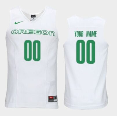 Custom Oregon Ducks Jersey Name and Number College Basketball White Elite