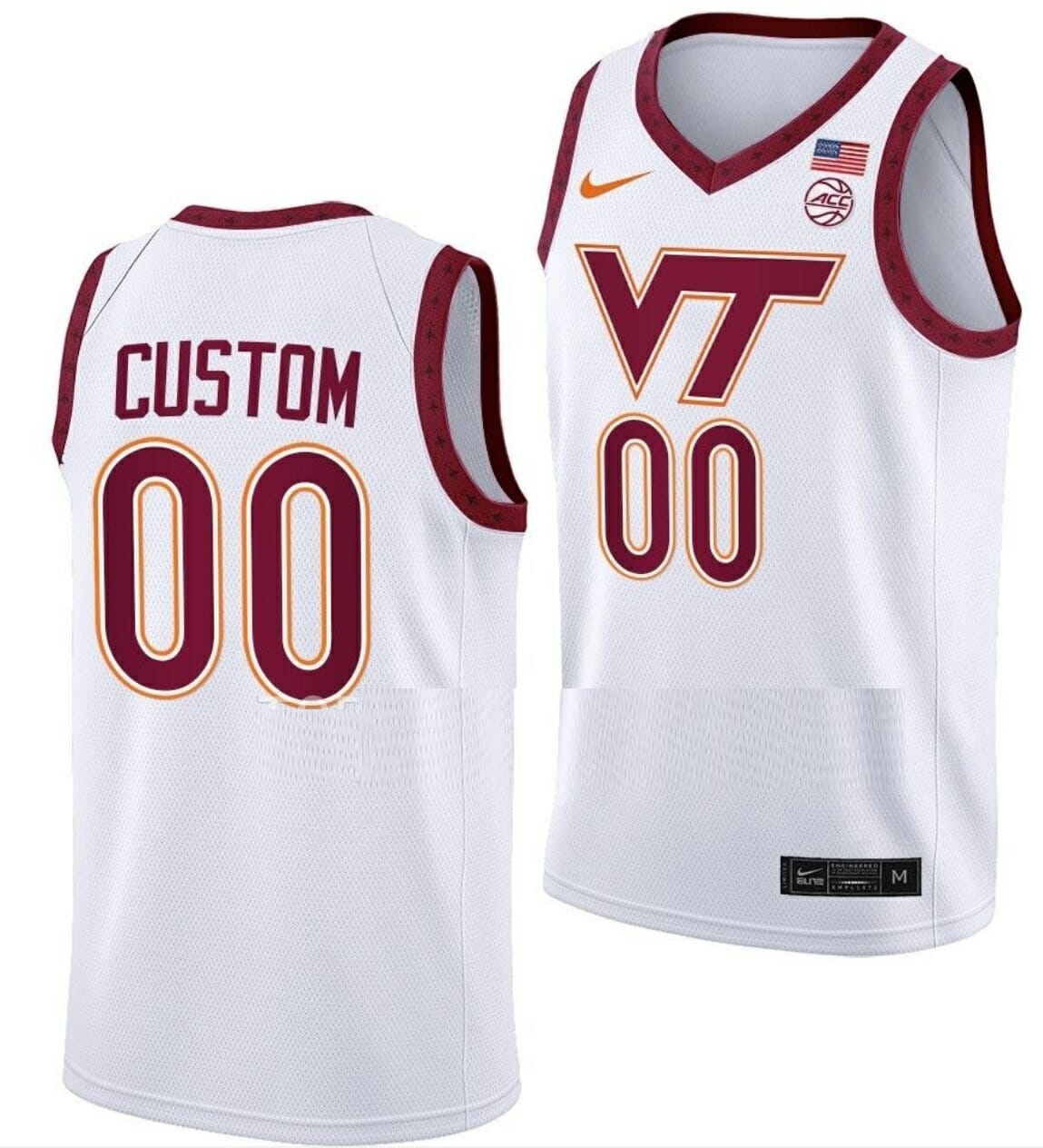 Custom Virginia Tech Hokies Jersey Name and Number College Basketball Swingman White 1 Custom Virginia Tech Hokies Jersey Name and Number College Basketball Swingman White