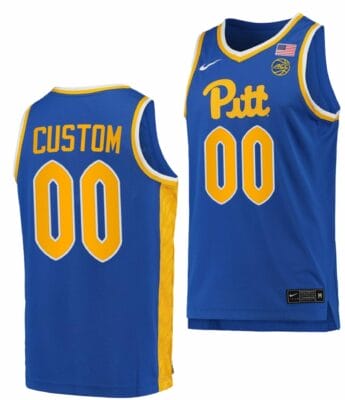 Custom Pittsburgh Panthers Jersey Name and Number College Basketball Replica Royal 6 Custom Pittsburgh Panthers Jersey Name and Number College Basketball Replica Royal