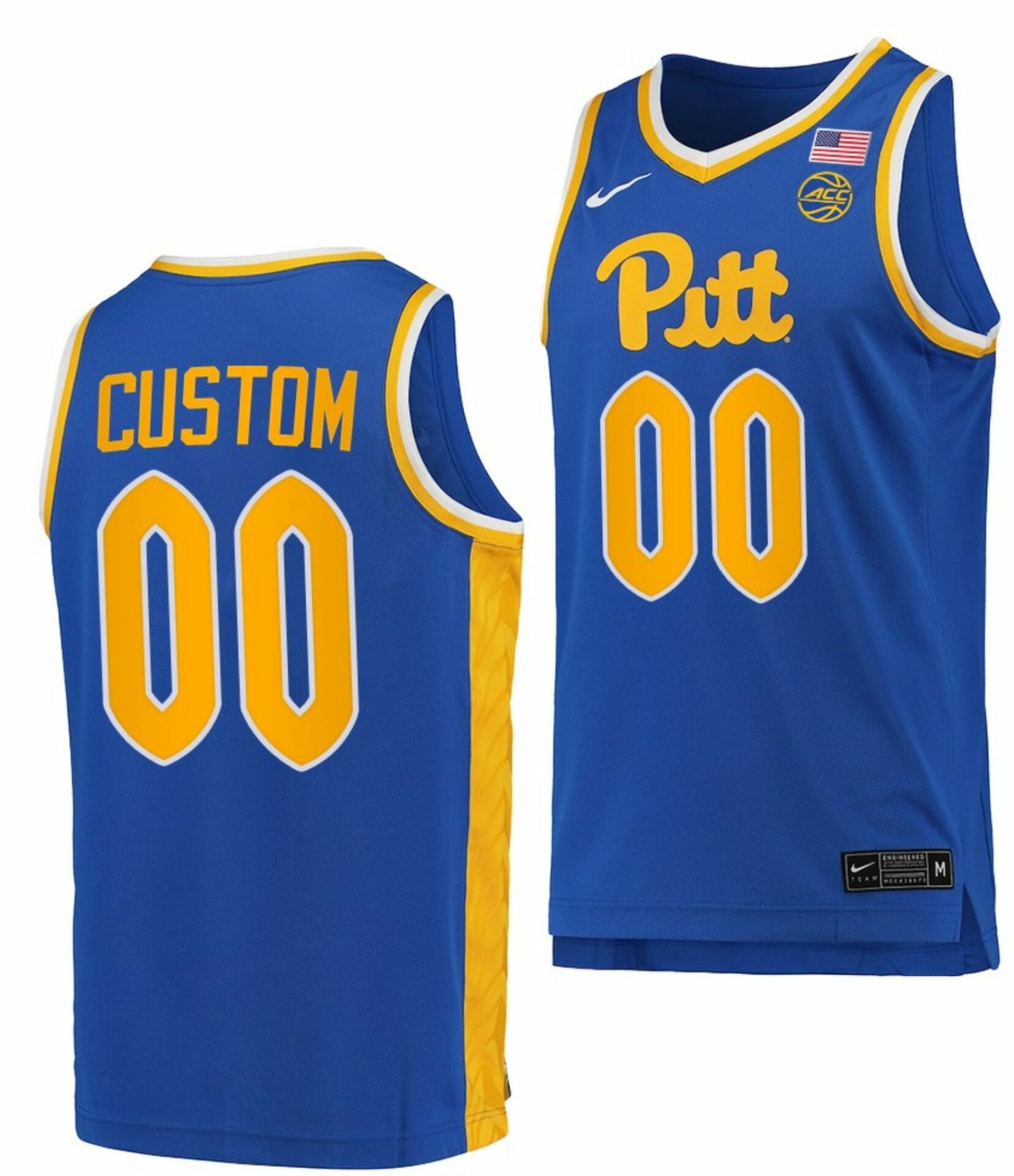 Custom Pittsburgh Panthers Jersey Name and Number College Basketball Replica Royal 1 Custom Pittsburgh Panthers Jersey Name and Number College Basketball Replica Royal