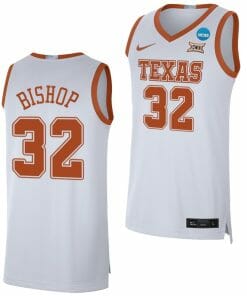 Christian Bishop Jersey Texas Longhorns College Basketball 2023 NCAA March Madness White #32
