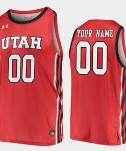 Custom Utah Utes Jersey Name and Number College Basketball Red Replica