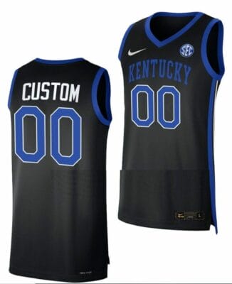Custom Kentucky Wildcats Jersey Name and Number College Basketball 2022-23 Black