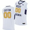 Custom West Virginia Jersey Name and Number College Basketball Home White