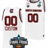 Custom South Carolina Gamecocks Jersey College Basketball 2023 NCAA Final Four White