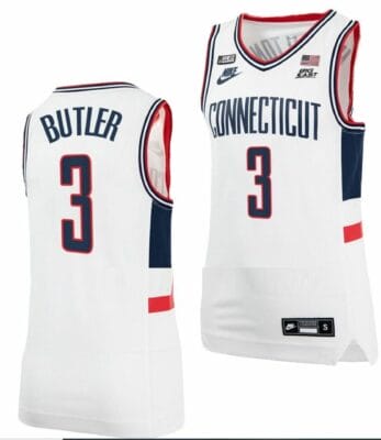 Caron Butler Jersey UConn Huskies College Basketball Alumni White #3