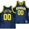 Custom Michigan Wolverines Jersey Name and Number College Basketball Navy Throwback