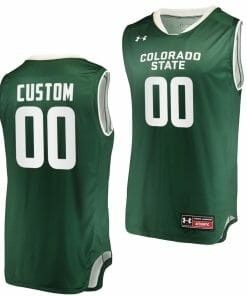 Custom Colorado State Rams Jersey Name and Number College Basketball Green