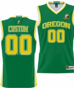 Custom Oregon Ducks Jersey Name and Number College Basketball NIL Pick-A-Player Green