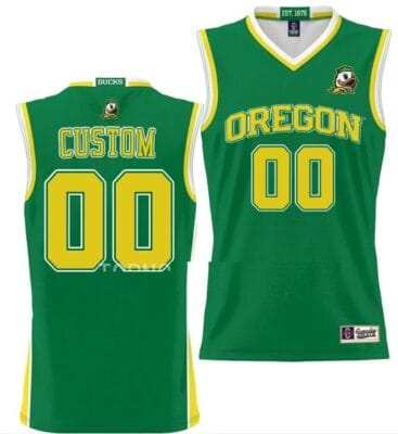 Custom Oregon Ducks Jersey Name and Number College Basketball NIL Pick-A-Player Green
