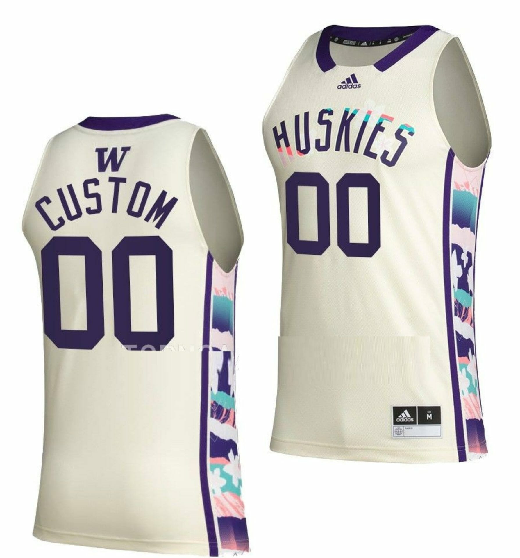 Custom Washington Huskies Jersey Name and Number College Basketball White Honoring 1 Custom Washington Huskies Jersey Name and Number College Basketball White Honoring
