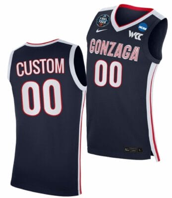 Custom Gonzaga Bulldogs Jersey Name and Number College Basketball 2021 March Madness Final Four Navy WCC 6 Custom Gonzaga Bulldogs Jersey Name and Number College Basketball 2021 March Madness Final Four Navy WCC