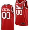 Custom Utah Utes Jersey Name and Number College Basketball Throwback Red