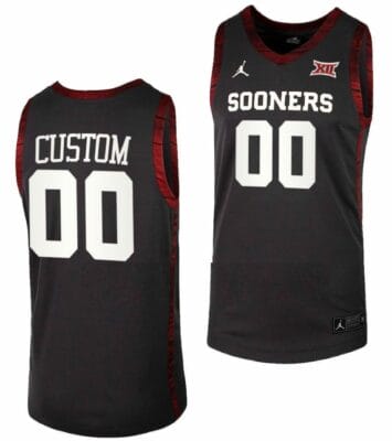 Custom Oklahoma Sooners Jersey Name and Number College Basketball Anthracite 6 Custom Oklahoma Sooners Jersey Name and Number College Basketball Anthracite
