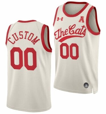 Custom Cincinnati Bearcats Jersey Name and Number College Basketball Army Throwback White 6 Custom Cincinnati Bearcats Jersey Name and Number College Basketball Army Throwback White