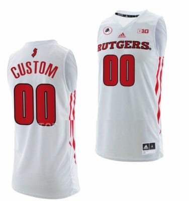 Custom Rutgers Scarlet Knights Jersey Name and Number College Basketball Swingman White