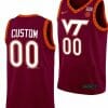 Custom Virginia Tech Hokies Jersey Name and Number College Basketball Swingman Maroon