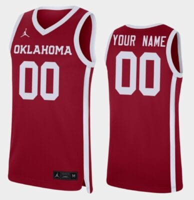 Custom Oklahoma Sooners Jersey Name and Number College Basketball Crimson 6 Custom Oklahoma Sooners Jersey Name and Number College Basketball Crimson