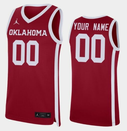 Custom Oklahoma Sooners Jersey Name and Number College Basketball Crimson